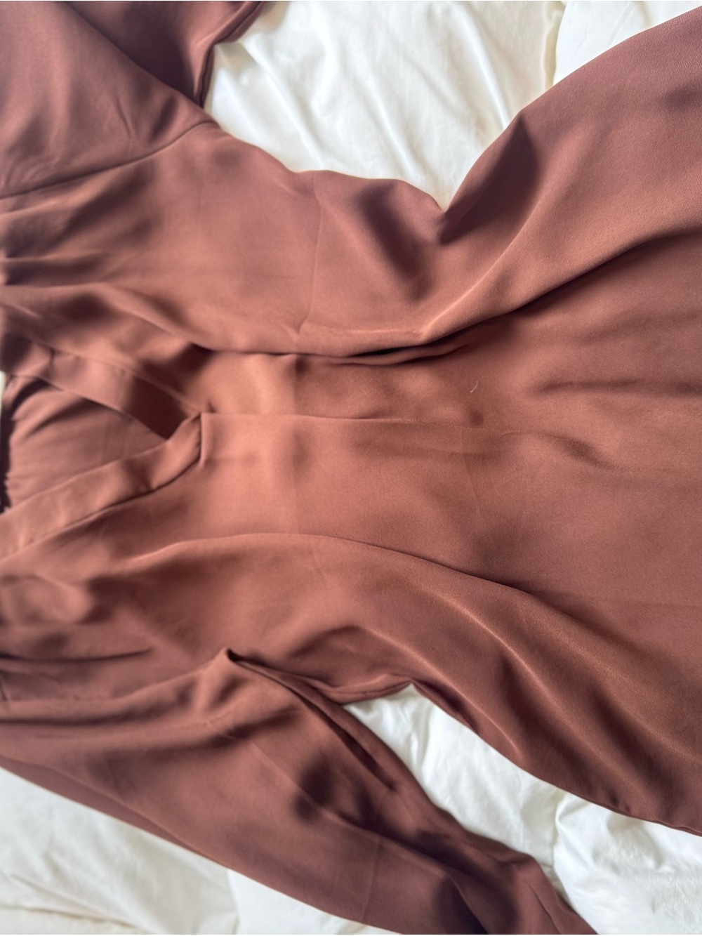 Jon & Anna Brown V-Neck Long Sleeve Blouse - Picture 3 of 3